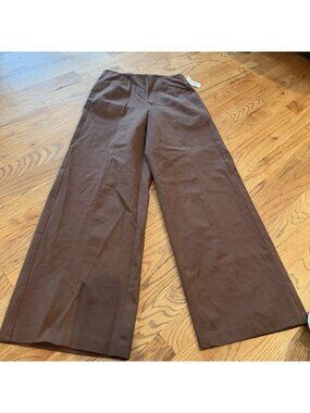OLD NAVY WOMENS XS HIGH RISE WIDE LEG BROWN PULL ON PANTS NEW XS
